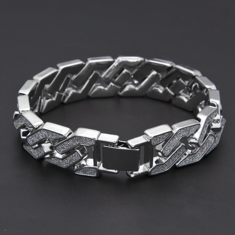 Sand Blast. Iced Cuban Bracelet ,  - Streetwear Jewellery - Slick Street