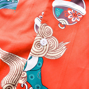Chinese Dragon Red Shirt , - Streetwear Shirts - Slick Street