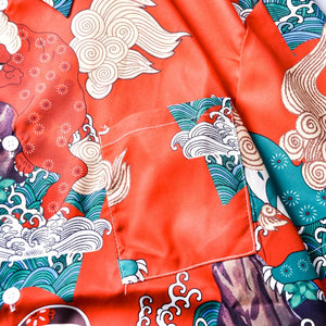 Chinese Dragon Red Shirt , - Streetwear Shirts - Slick Street