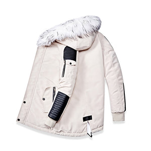 Fur Hood Winter Coat , - Streetwear Jackets - Slick Street