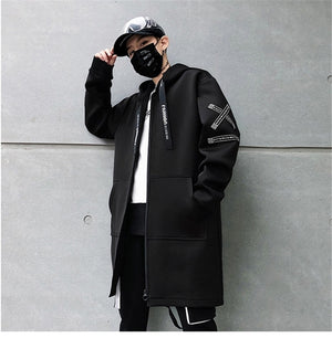 Techwear Long Jacket , - Streetwear Jackets - Slick Street