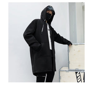 Techwear Long Jacket , - Streetwear Jackets - Slick Street