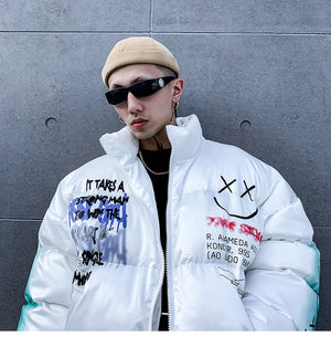 xSmiley Jacket (Black/White) , - Streetwear Jackets - Slick Street