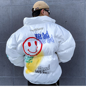 xSmiley Jacket (Black/White) , - Streetwear Jackets - Slick Street