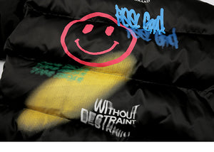 xSmiley Jacket (Black/White) , - Streetwear Jackets - Slick Street