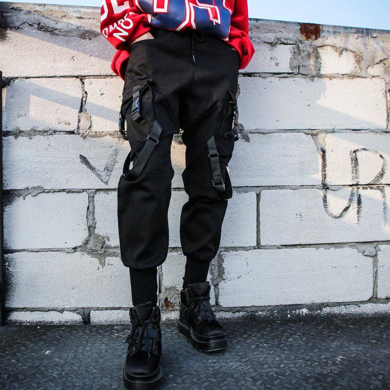 BlackStraps High Waist Cargo Pants ,  - Streetwear Cargo Pants - Slick Street