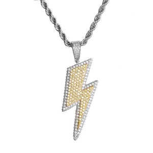 Ice Shark. Lightning Bolt Necklace ,  - Streetwear Jewellery - Slick Street