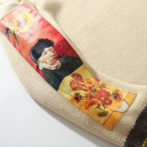 Retro Van Gogh Knitted Sweater ,  - Streetwear Sweatshirts - Slick Street
