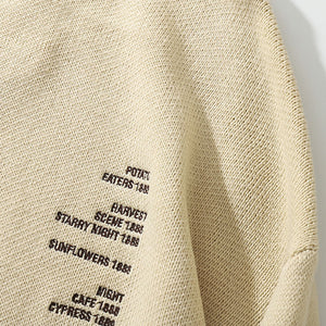Retro Van Gogh Knitted Sweater ,  - Streetwear Sweatshirts - Slick Street