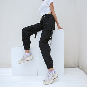 Obsidian High Waist Cargo Pants (3 Colours) , - Streetwear Cargo Pants - Slick Street