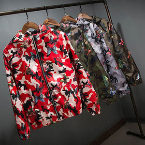 Butterfly Camo Windbreaker , - Streetwear Jackets - Slick Street