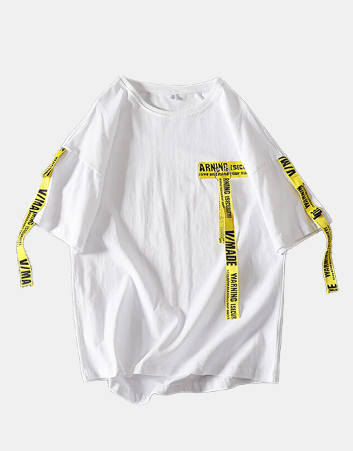 V-Made Strap T-Shirt White, XS - Streetwear T-Shirts - Slick Street