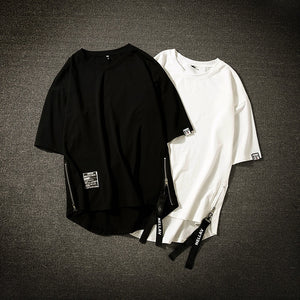 Basic Zip T-Shirt ,  - Streetwear T-Shirts - Slick Street