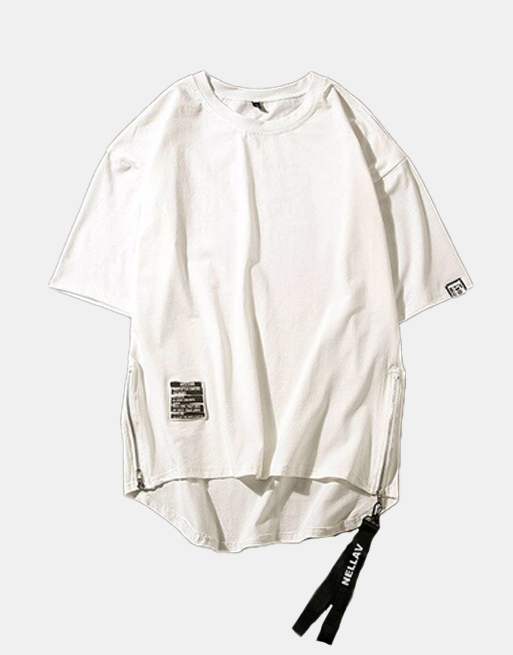 Basic Zip T-Shirt , - Streetwear T-Shirts - Slick Street