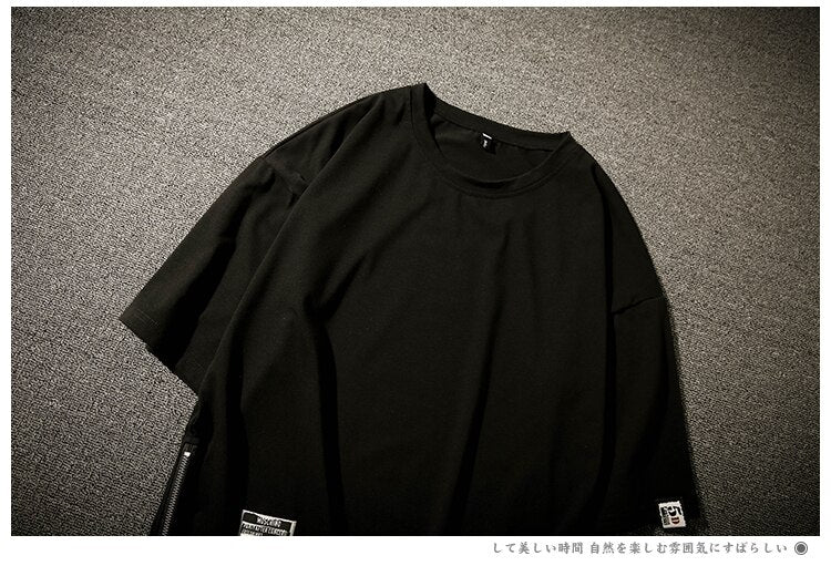 Basic Zip T-Shirt ,  - Streetwear T-Shirts - Slick Street