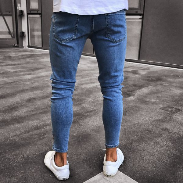 Peace Sign Ripped Skinny Jeans - 3 Colours ,  - Streetwear Jeans - Slick Street