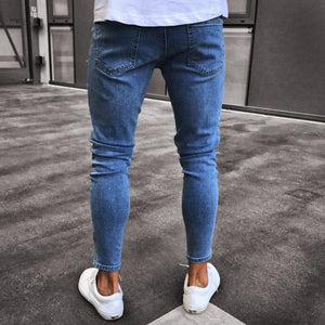 Peace Sign Ripped Skinny Jeans - 3 Colours , - Streetwear Jeans - Slick Street