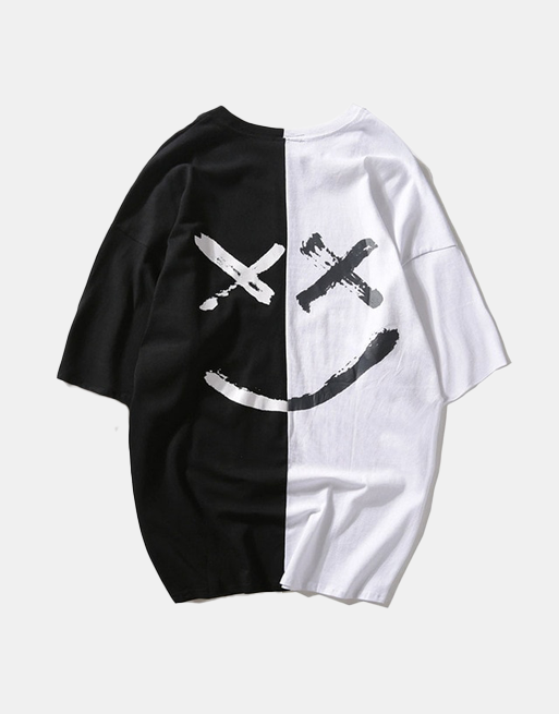Faded T-Shirt Black White, XS - Streetwear T-Shirts - Slick Street