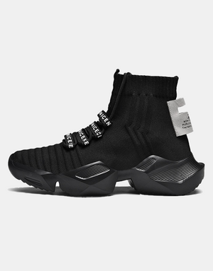 NICE High-Top Sneakers black, EU 39 - UK 6 - US 7 - Streetwear Footwear - Slick Street