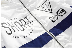 Life Is Short Windbreaker Jacket , - Streetwear Jackets - Slick Street