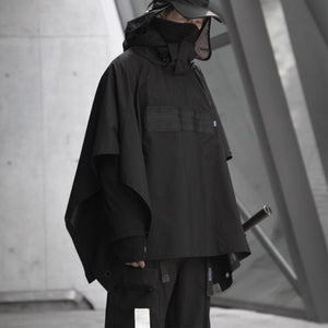 Dark Functional Cloak , - Streetwear Jackets - Slick Street