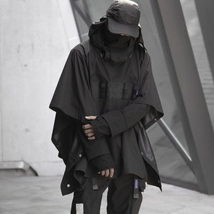 Dark Functional Cloak , - Streetwear Jackets - Slick Street