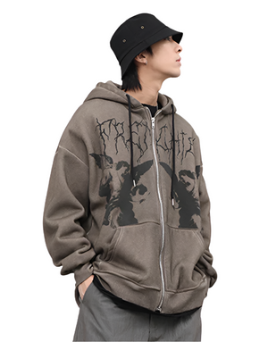 ZERO ZERO WEATHER Hoodie Brown, M - Streetwear Hoodie - Slick Street
