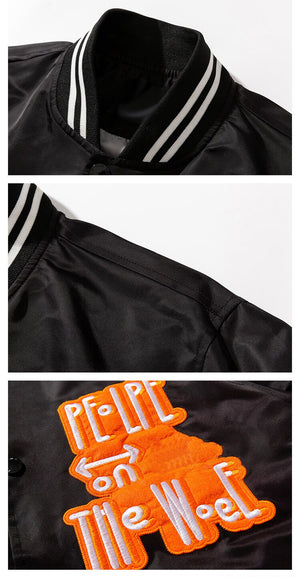 WOEF Varsity Jacket , - Streetwear Bomber Jacket - Slick Street