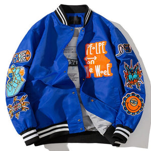 WOEF Varsity Jacket , - Streetwear Bomber Jacket - Slick Street