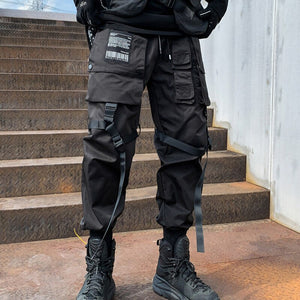 Black Utility Cargo Pants , - Streetwear Cargo Pants - Slick Street