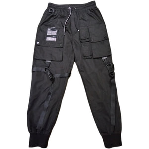 Black Utility Cargo Pants , - Streetwear Cargo Pants - Slick Street