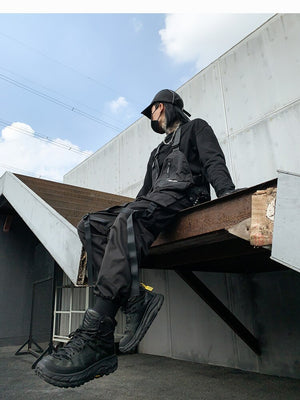 Black Utility Cargo Pants , - Streetwear Cargo Pants - Slick Street