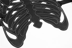 Black Work Skeleton Vest , - Streetwear Vest - Slick Street