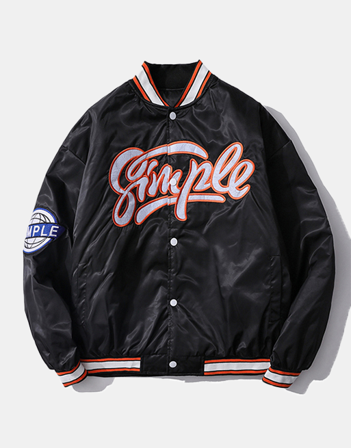 simply complicated スタジャン varsity jacket MEMORIAL VARSITY BEIGE – SimplyComplicated