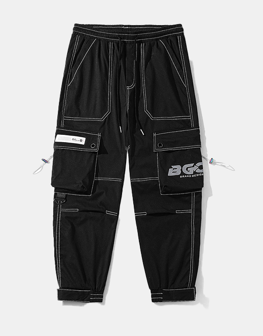 BGO Cargo Pants XS, Black - Streetwear Cargo Pants - Slick Street