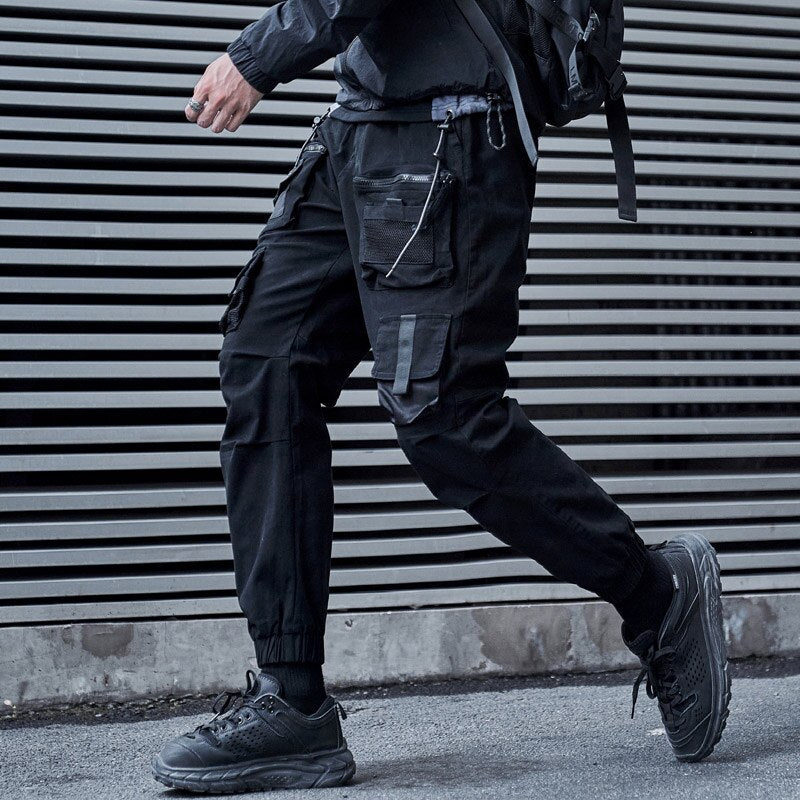 Urban Tech Cargo Joggers Black, XS - Streetwear Cargo Pants - Slick Street