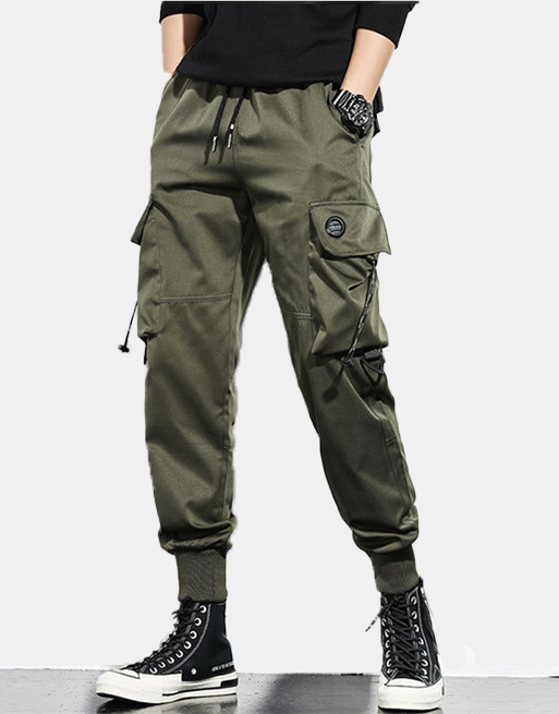 Poly Cargo Pants XS, Army Green - Streetwear Cargo Pants - Slick Street