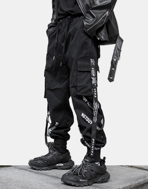 Tong Touy Cargo Pants XS, Black - Streetwear Cargo Pants - Slick Street