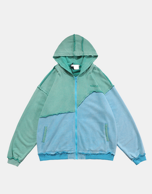 Stitch Hoodie Green, XS - Streetwear Hoodie - Slick Street