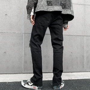 Basic Ripped Jeans , - Streetwear Jeans - Slick Street