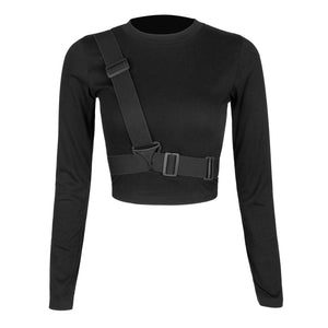 Techwear Black T-Shirt , - Streetwear Tops - Slick Street