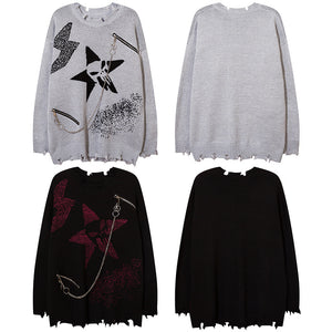 SKULL STAR Sweater , - Streetwear Sweatshirts - Slick Street