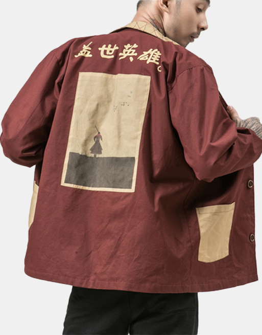 Kanji Hero Jacket Red, XS - Streetwear Jackets - Slick Street