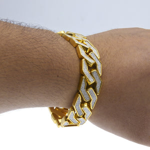 Sand Blast. Iced Cuban Bracelet ,  - Streetwear Jewellery - Slick Street