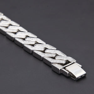 Sand Blast. Iced Cuban Bracelet ,  - Streetwear Jewellery - Slick Street