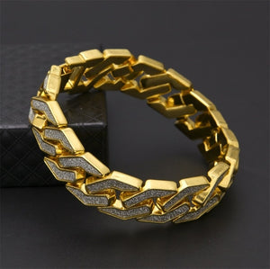Sand Blast. Iced Cuban Bracelet ,  - Streetwear Jewellery - Slick Street