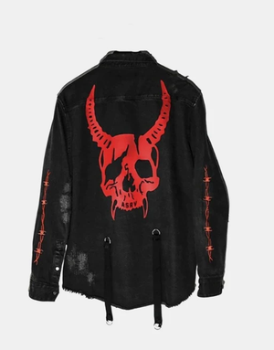 ASRV Demonic Denim Jacket , - Streetwear Jackets - Slick Street