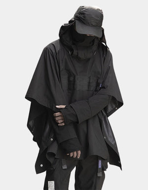 Dark Functional Cloak , - Streetwear Jackets - Slick Street