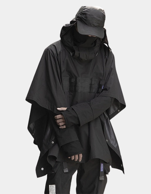Dark Functional Cloak , - Streetwear Jackets - Slick Street