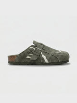 Oasis Suede Clogs Army Green, 36 - Streetwear Shoes - Slick Street